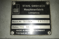 Stahl MKE66 marking device folding machines delivery